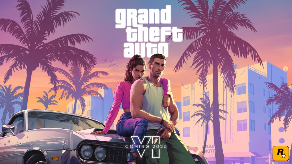 The original GTA 6 concept art poster which was released alongside the trailer in December 2023.