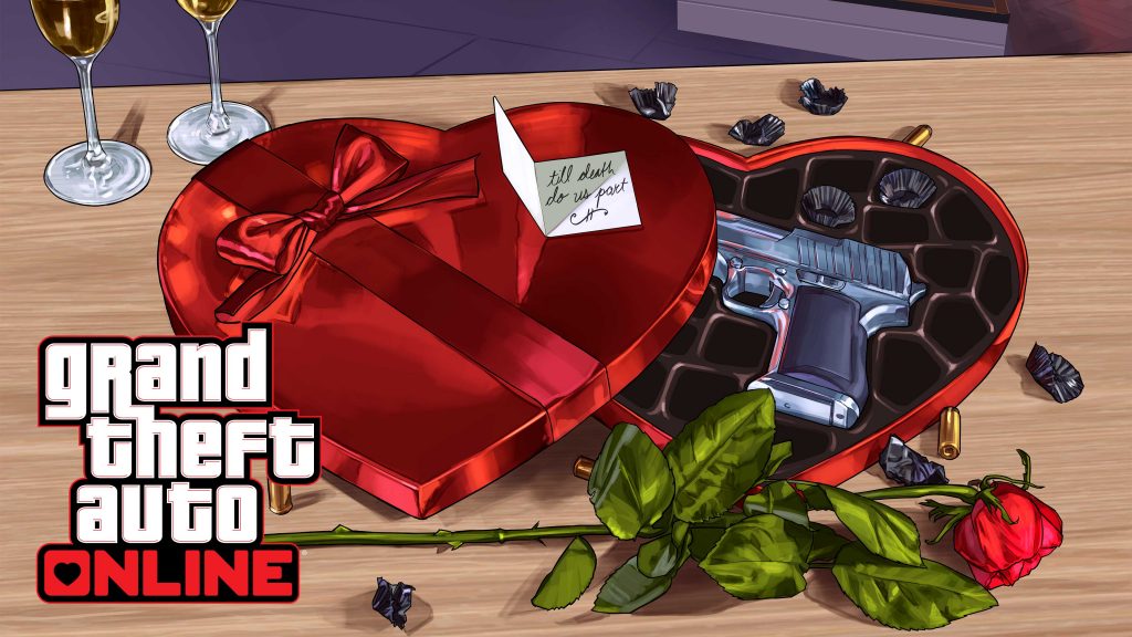 Screenshot of the GTA Online Valentine's Day event available in the February 8-15 weekly update.