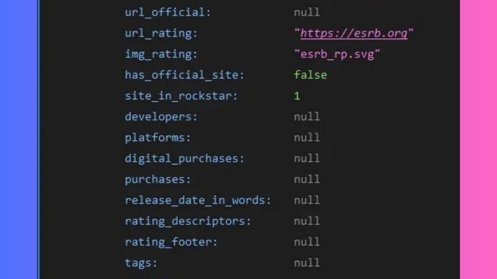 Screenshot of the GTA 6 additional coding that went live on Rockstar's website, indicating several possible upcoming announcements. 
